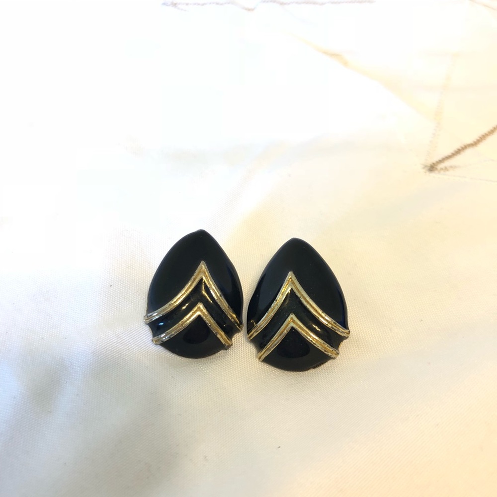Black and gold Earrings